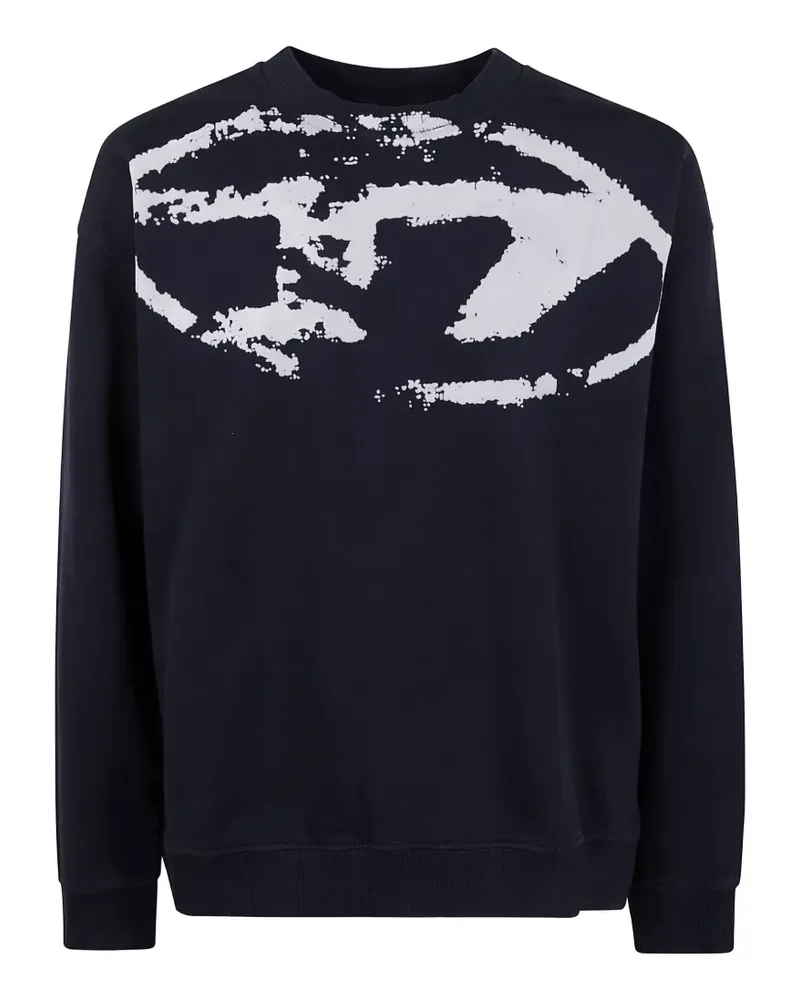 Diesel S-Boxt-N5 Sweatshirt mit Logo-Print - Blau Blau