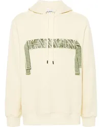 Lanvin Hoodie mit Logo-Stickerei Gelb