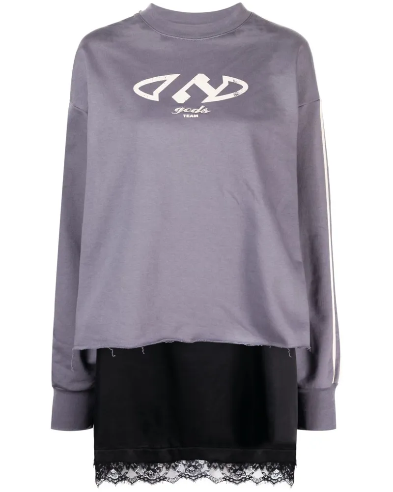 GCDS Kleid im Layering-Look - Grau Grau