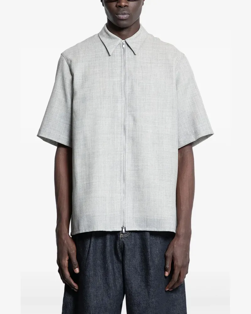 Studio Nicholson Zip Method Hemd - Grau Grau