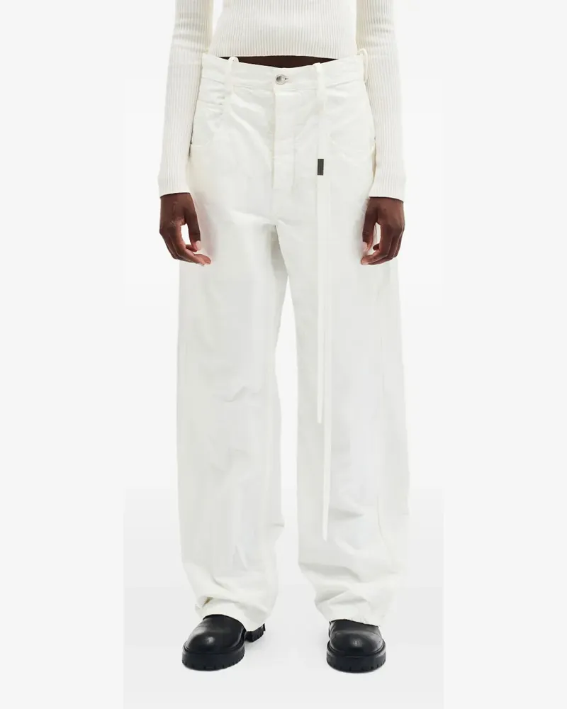 Ann Demeulemeester Hose mit Taschen - Weiß Weiß