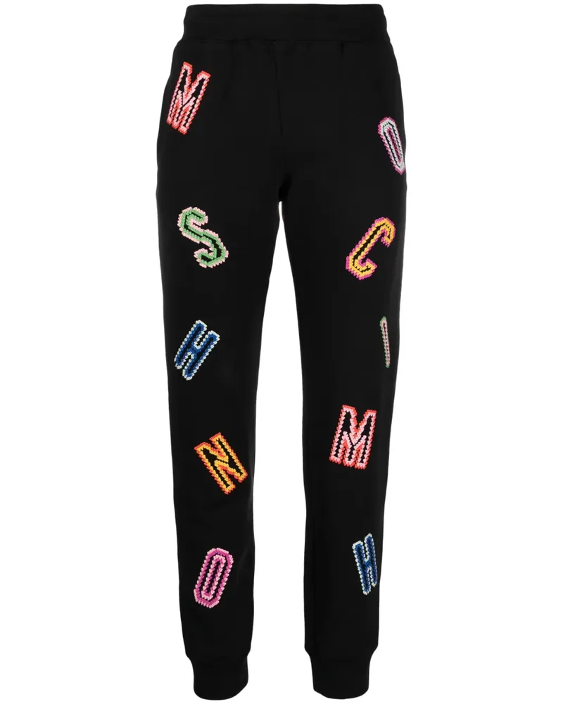 Moschino Jogginghose mit Logo-Stickerei - Schwarz Schwarz