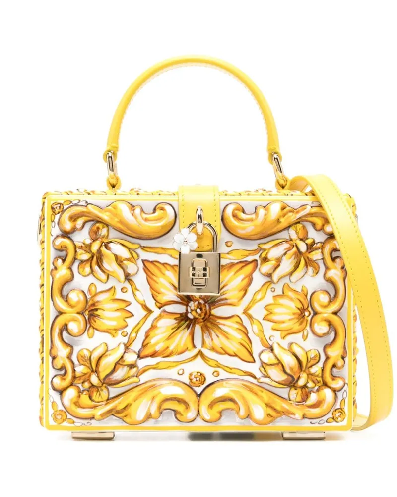 Dolce & Gabbana Dolce Box Majolica Tote Bag - Gelb Gelb
