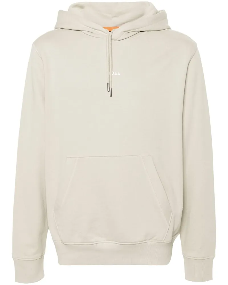 HUGO BOSS Hoodie mit abstraktem Print - Nude Nude