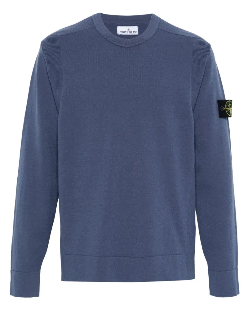 Stone Island Pullover mit Kompass-Patch - Blau Blau