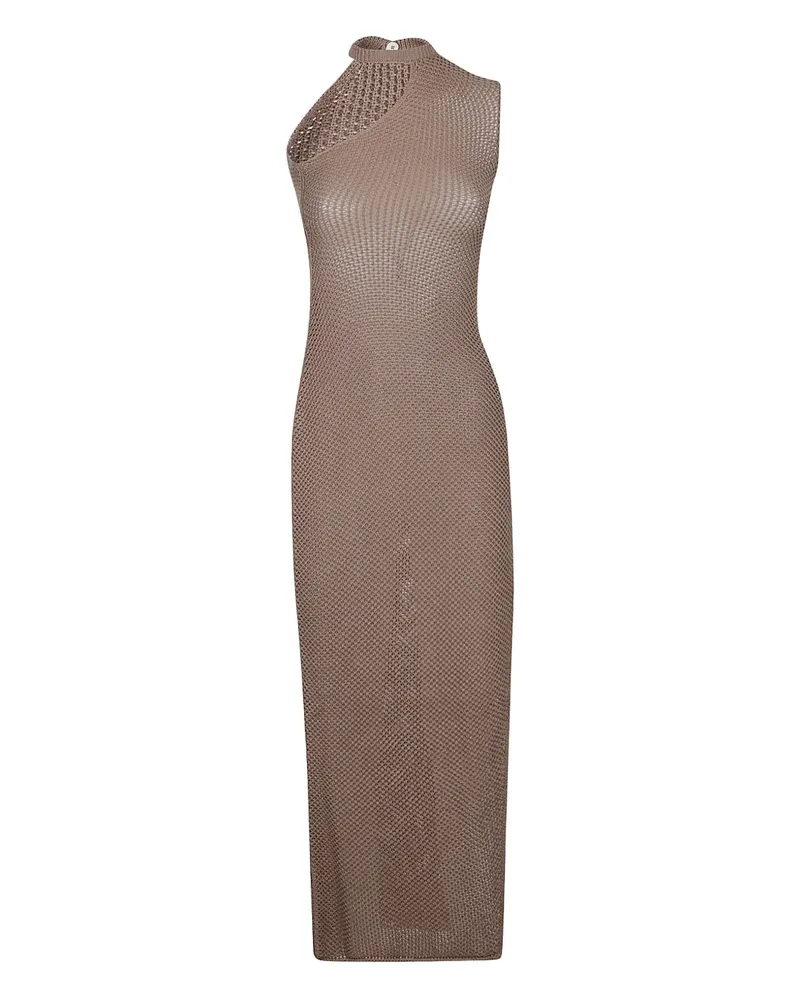 Canessa high-neck open-shoulder knit dress - Braun Braun