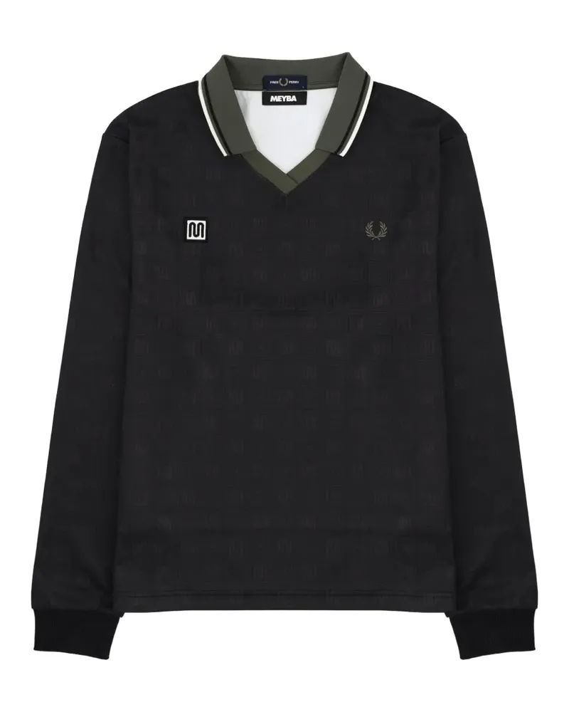 Fred Perry Poloshirt mit Monogramm - Schwarz Schwarz