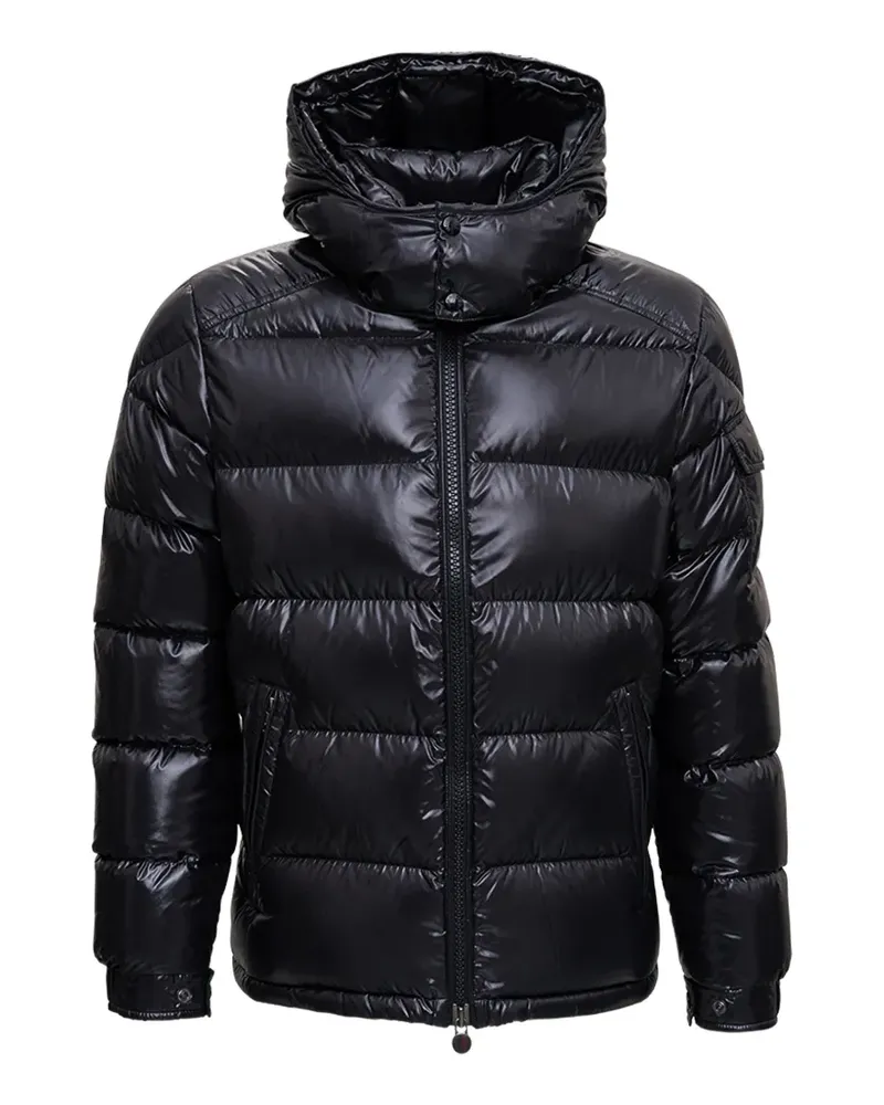 Moncler Gesteppte Kapuzenjacke - Schwarz Schwarz