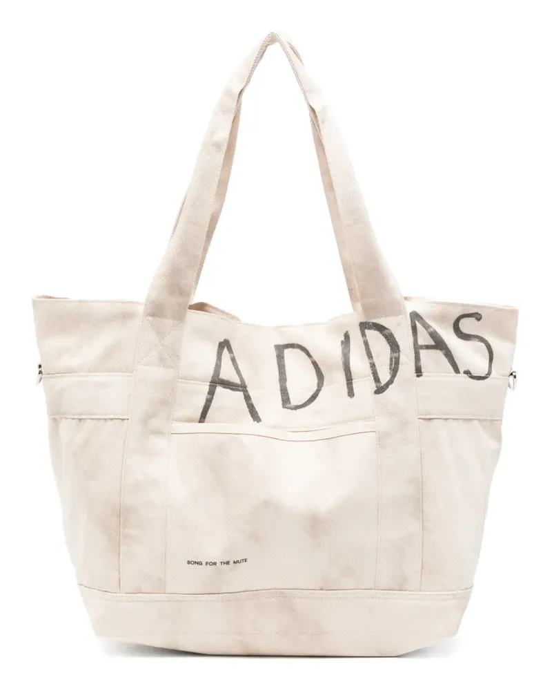 adidas x Song For The Mute logo-print cotton tote bag - Nude Nude