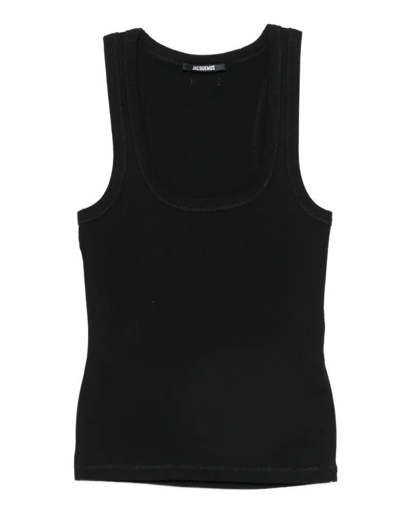Jacquemus Geripptes Gros Grain Oberteil - Schwarz Schwarz