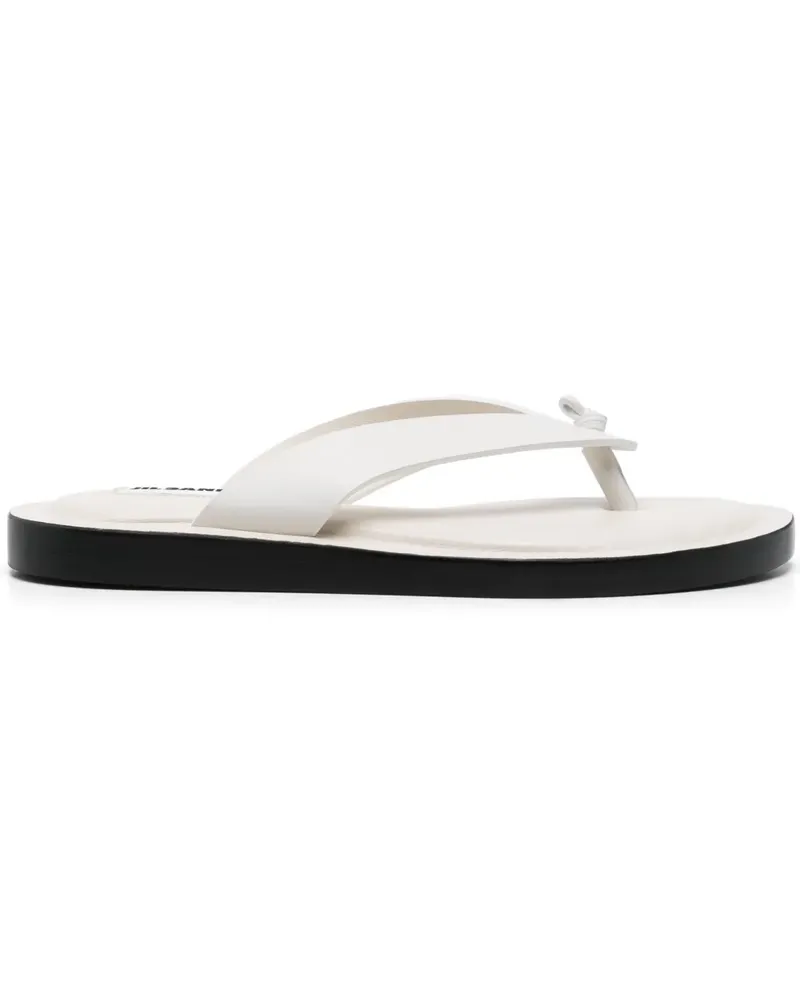Jil Sander Pantoletten aus Leder - Weiß Weiß
