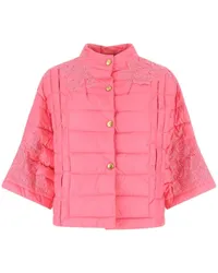 Ermanno Scervino Daunenjacke mit Blumenstickerei Rosa