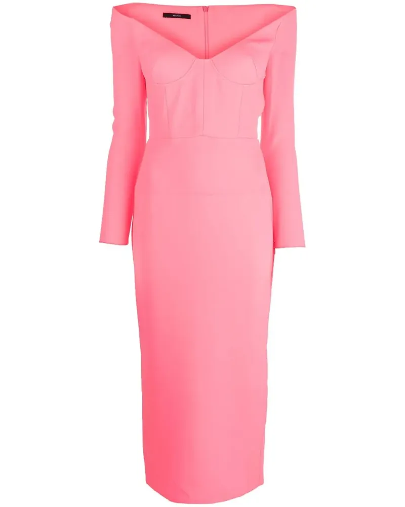 Alex Perry Schulterfreies Midikleid - Rosa Rosa