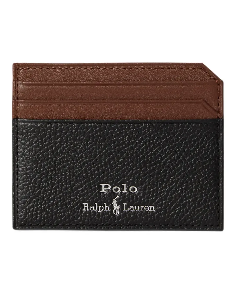 Ralph Lauren two-tone leather card holder - Schwarz Schwarz