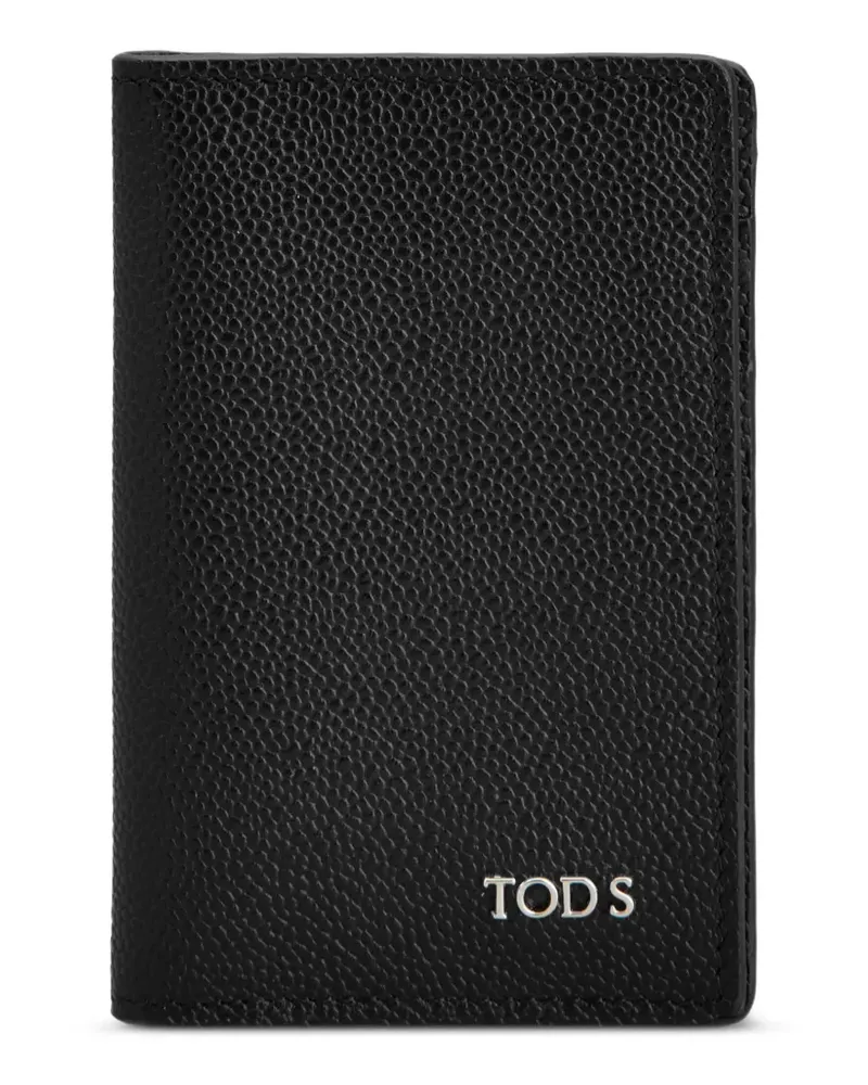 TOD'S Portemonnaie mit Logo-Schild - Schwarz Schwarz