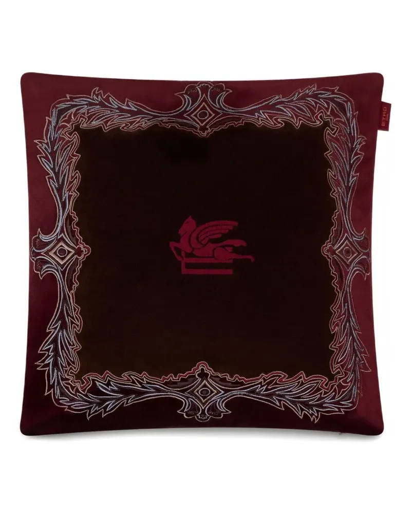 Etro Kissen mit Pegaso-Stickerei (45cm x 45cm) - Rot Rot