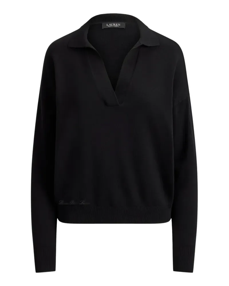 Ralph Lauren Pullover mit Poloshirtkragen - Schwarz Schwarz