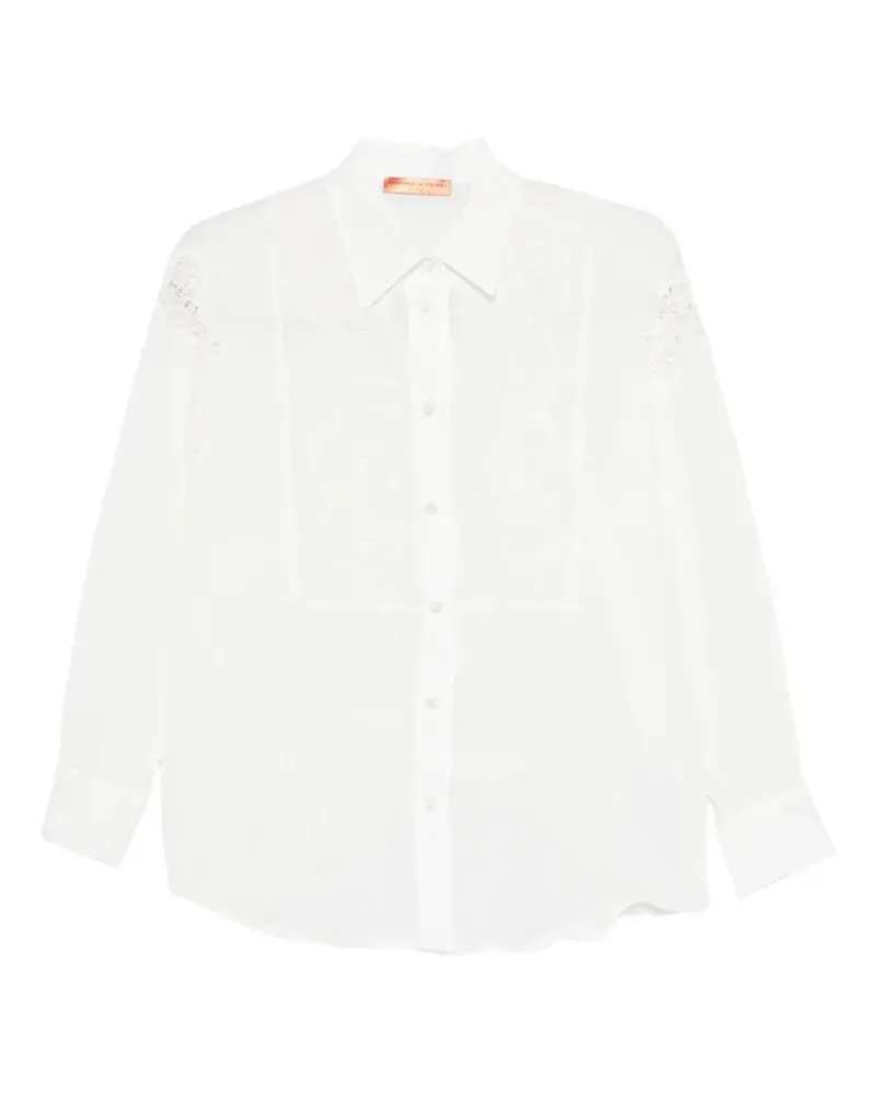 Ermanno Scervino lace-detail shirt - Weiß Weiß