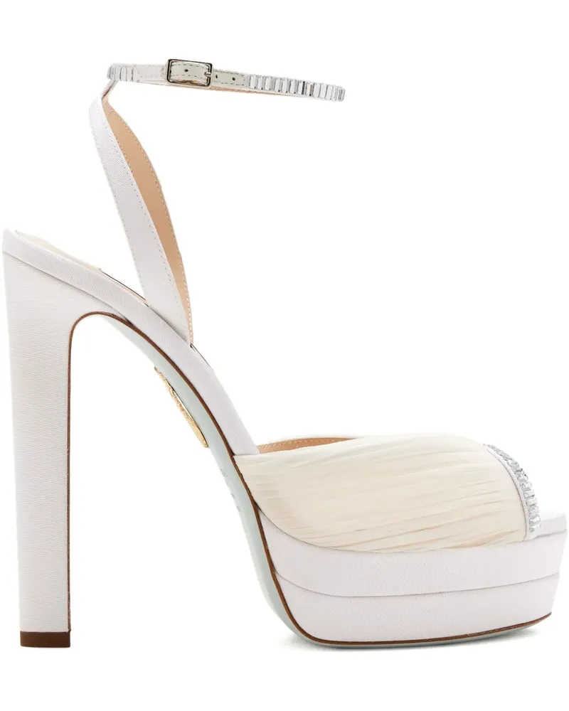 Aquazzura Be Mine Sandalen 130mm - Weiß Weiß