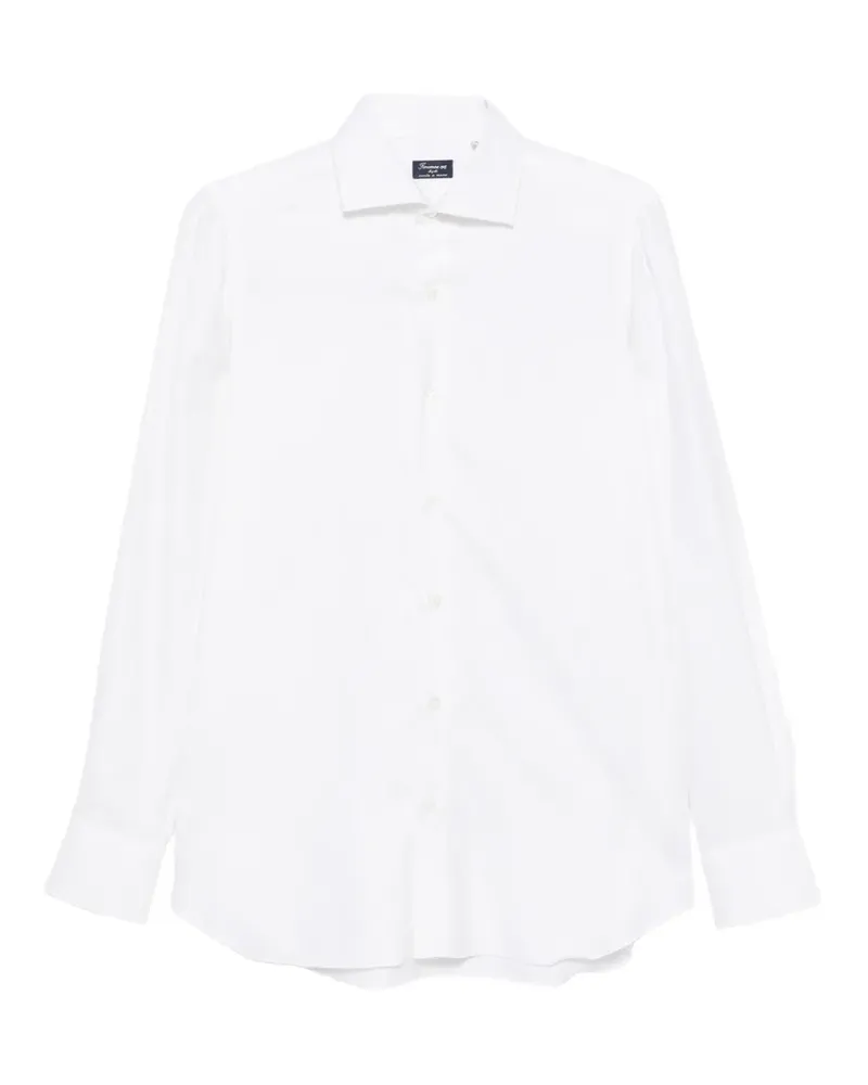 Finamore 1925 spread-collar long-sleeve shirt - Weiß Weiß