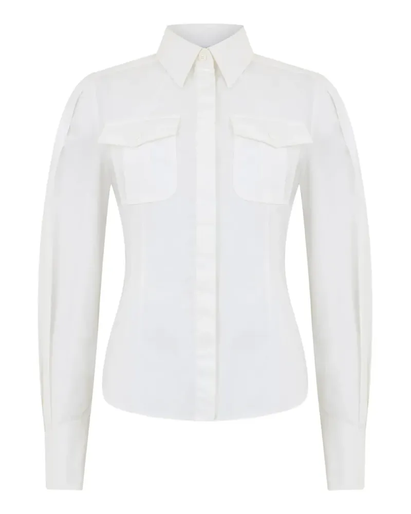 Alberta Ferretti flap-pocket fitted shirt - Weiß Weiß