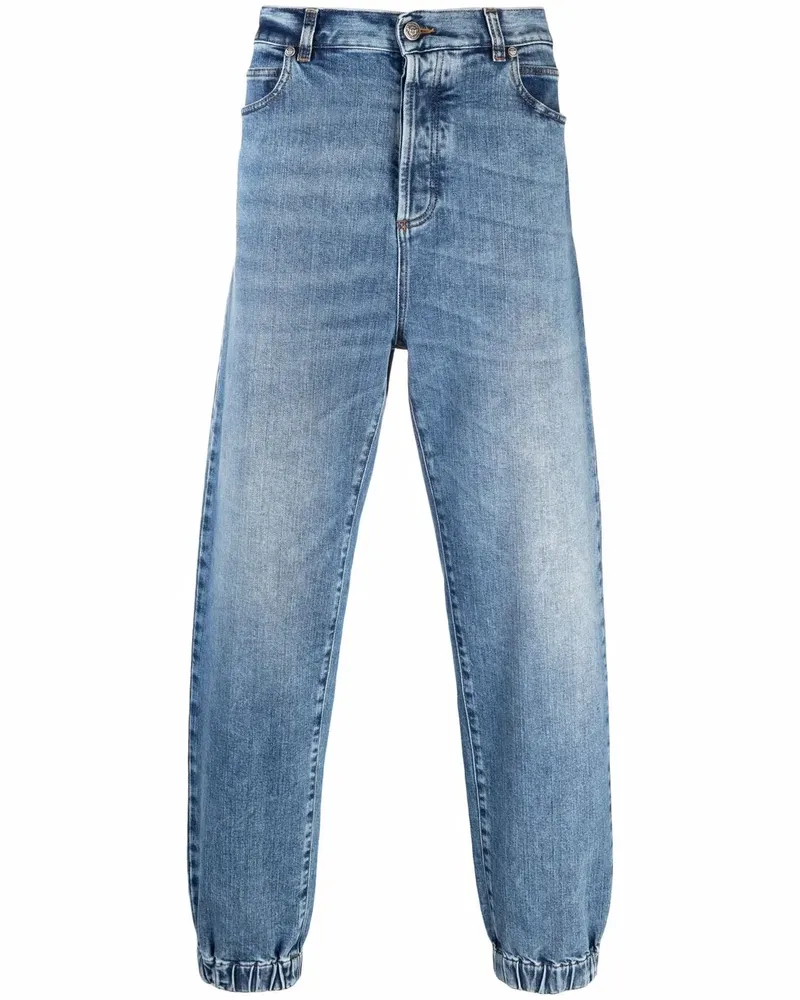 Balmain Ausgeblichene Slim-Fit-Jeans - Blau Blau