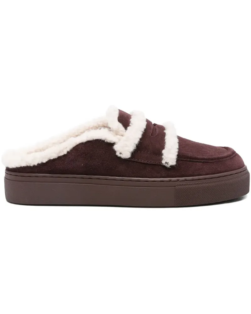 INUIKII Mules mit Shearling-Besatz - Rot Rot