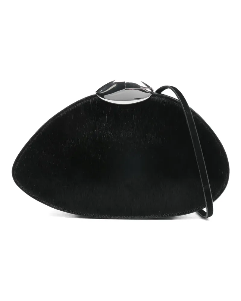 Benedetta Bruzziches silver-tone detail clutch bag - Schwarz Schwarz