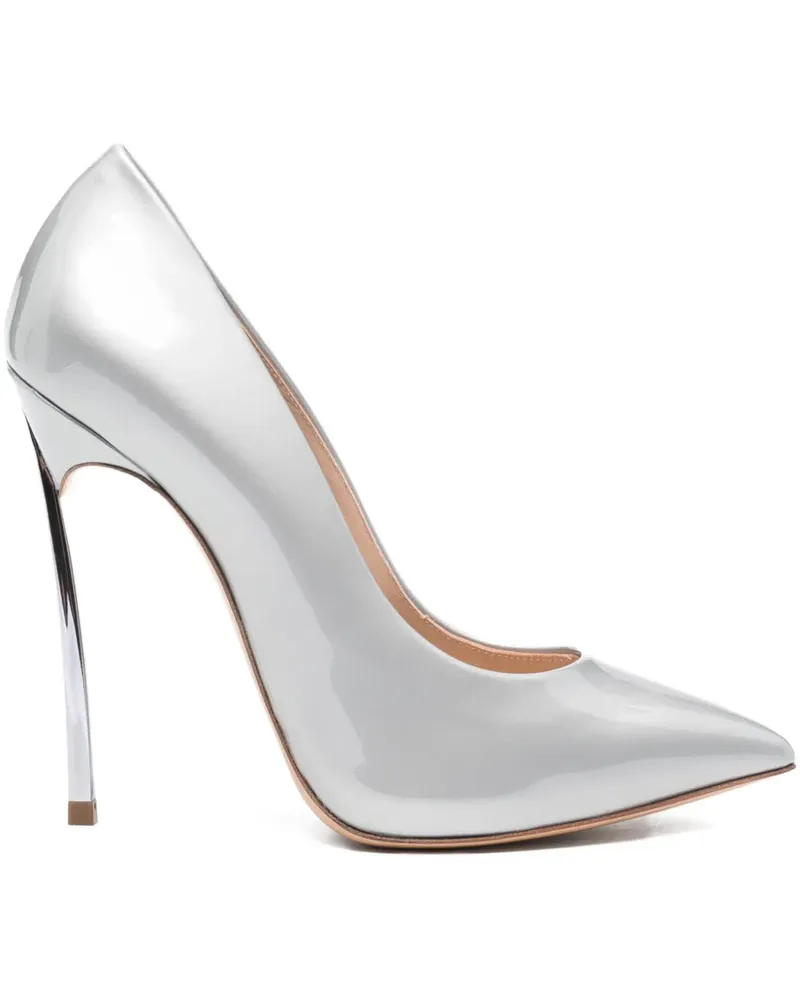 Casadei Pumps mit spitzer Kappe 120mm - Grau Grau