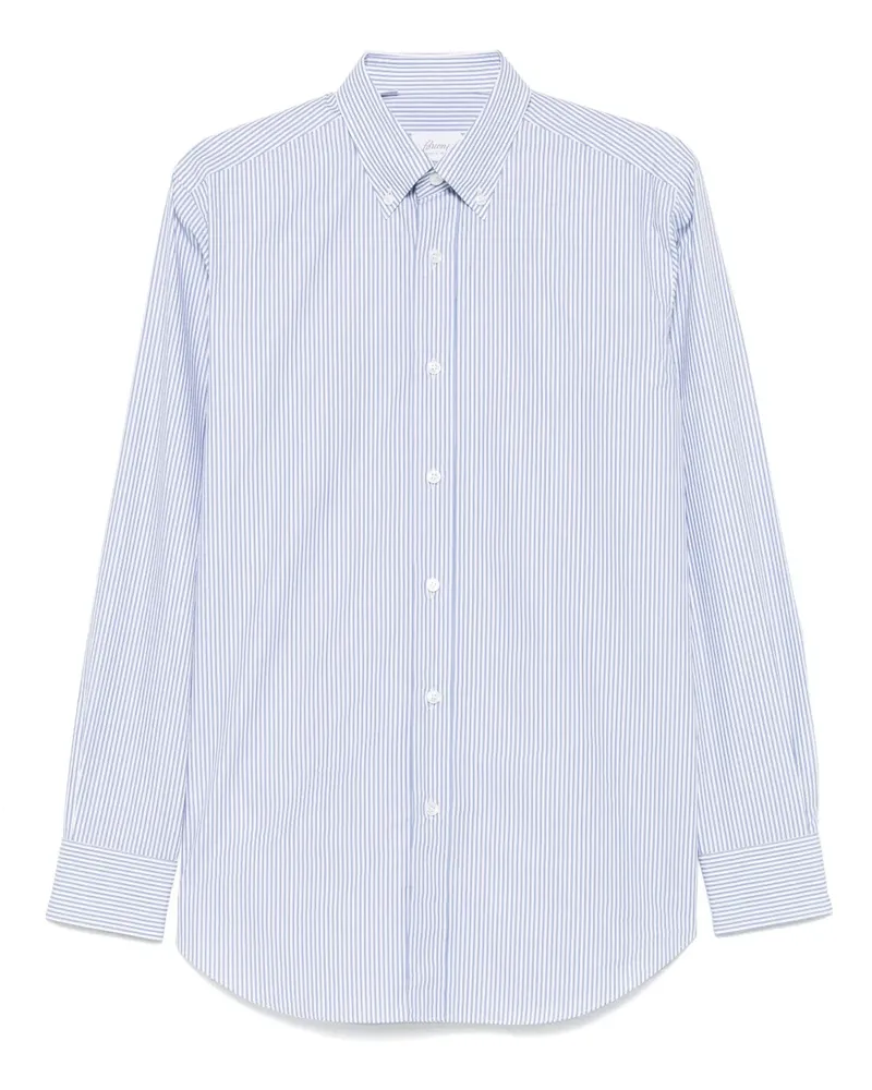 Brioni Gestreiftes Lucio Hemd - Blau Blau