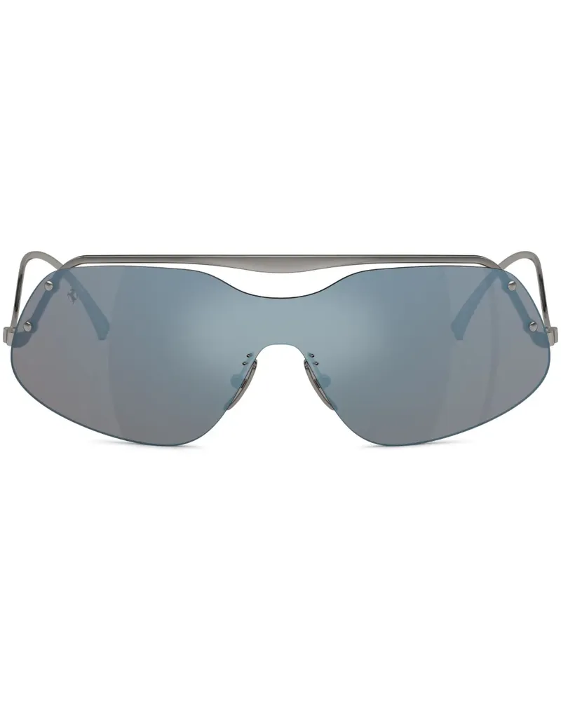 Ferrari Sonnenbrille mit Oversized-Gestell - Silber Silber