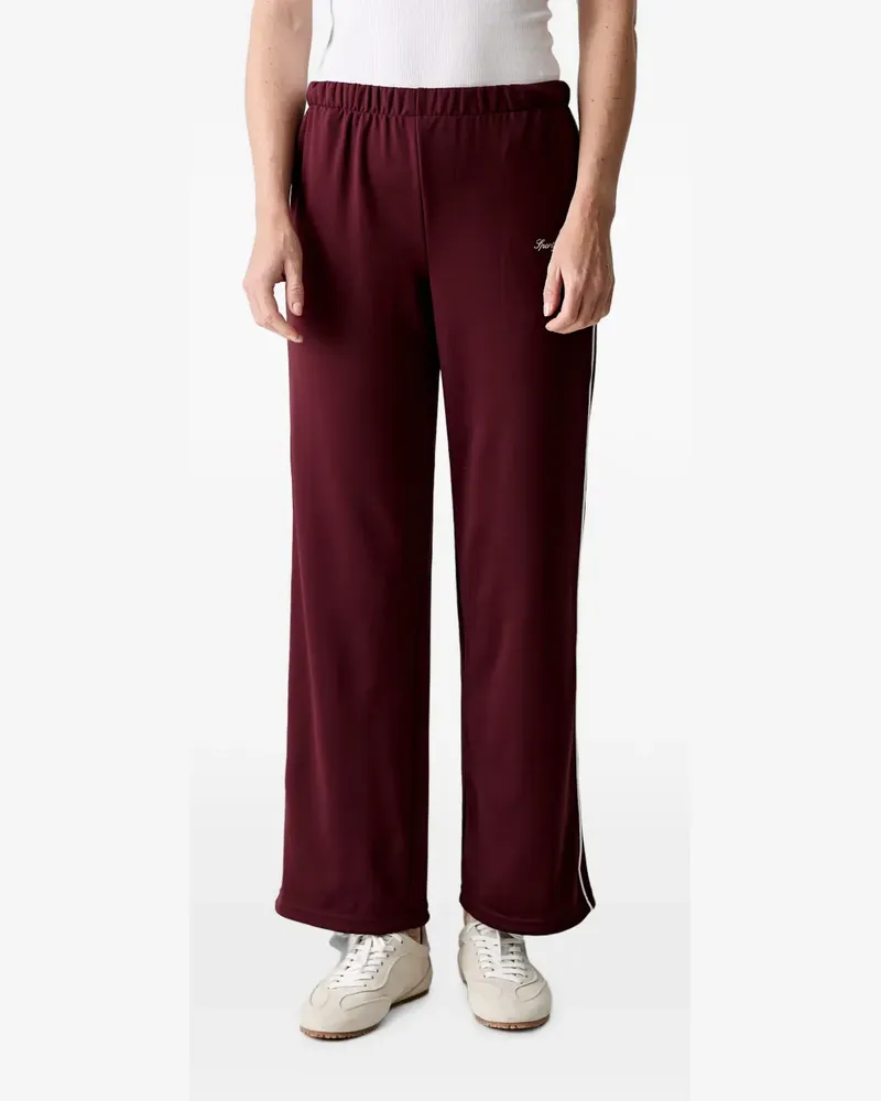 SPORTY & RICH logo-embroidered side-stripe track pants - Rot Rot