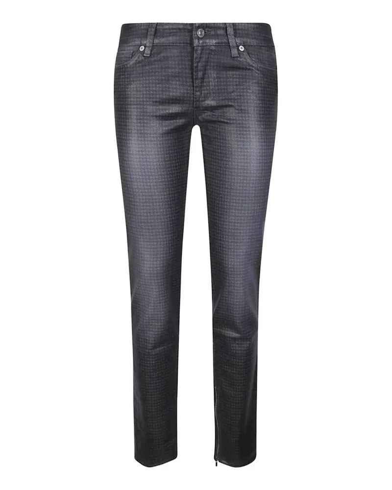7 for all mankind houndstooth-print skinny jeans - Grau Grau