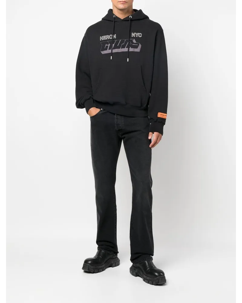 Heron Preston Hoodie mit grafischem Print Schwarz