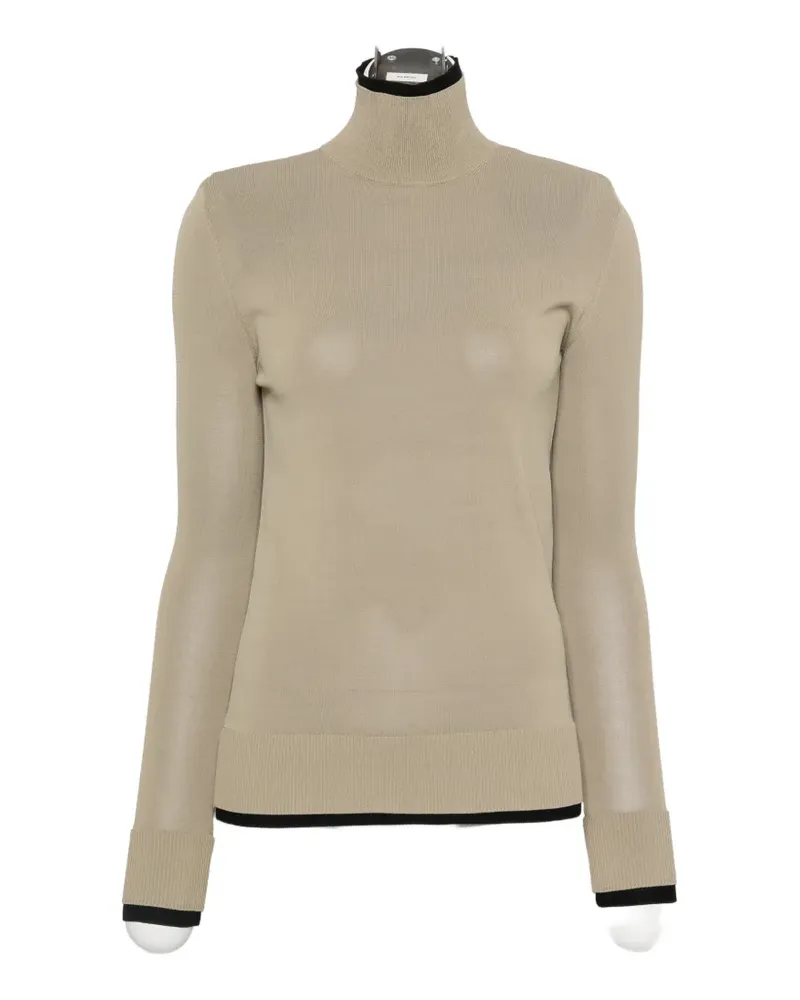 Totême ribbed-knit turtleneck sweater - Grün Grün