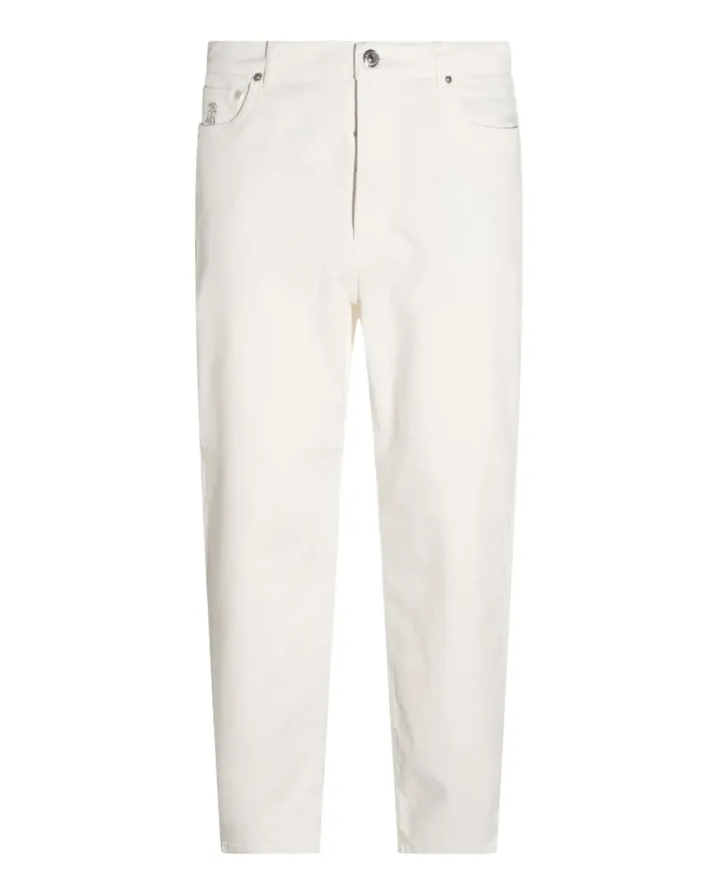 Brunello Cucinelli logo-patch jeans - Nude Nude