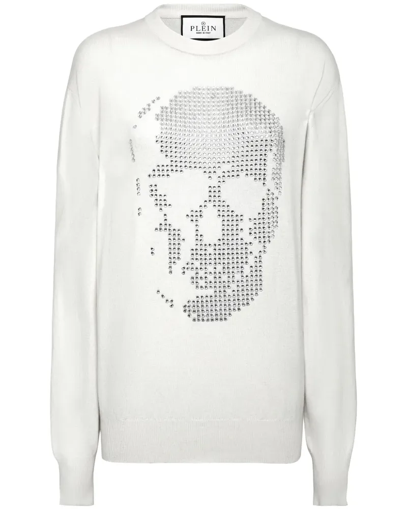 Philipp Plein Sweatshirt mit Kristallen - Weiß Weiß