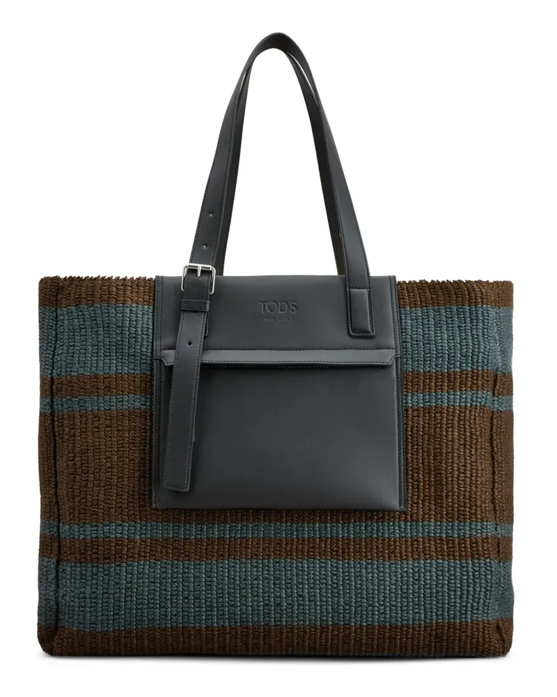 TOD'S Shopper mit Streifen Blau