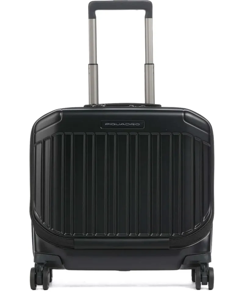 Piquadro Reisetasche mit gerippten Details - Schwarz Schwarz