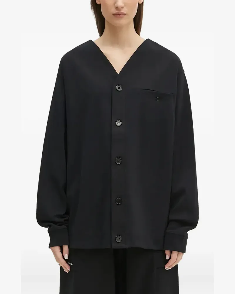 PANGAIA DNA Hemdjacke mit V-Ausschnitt - BLACK Black