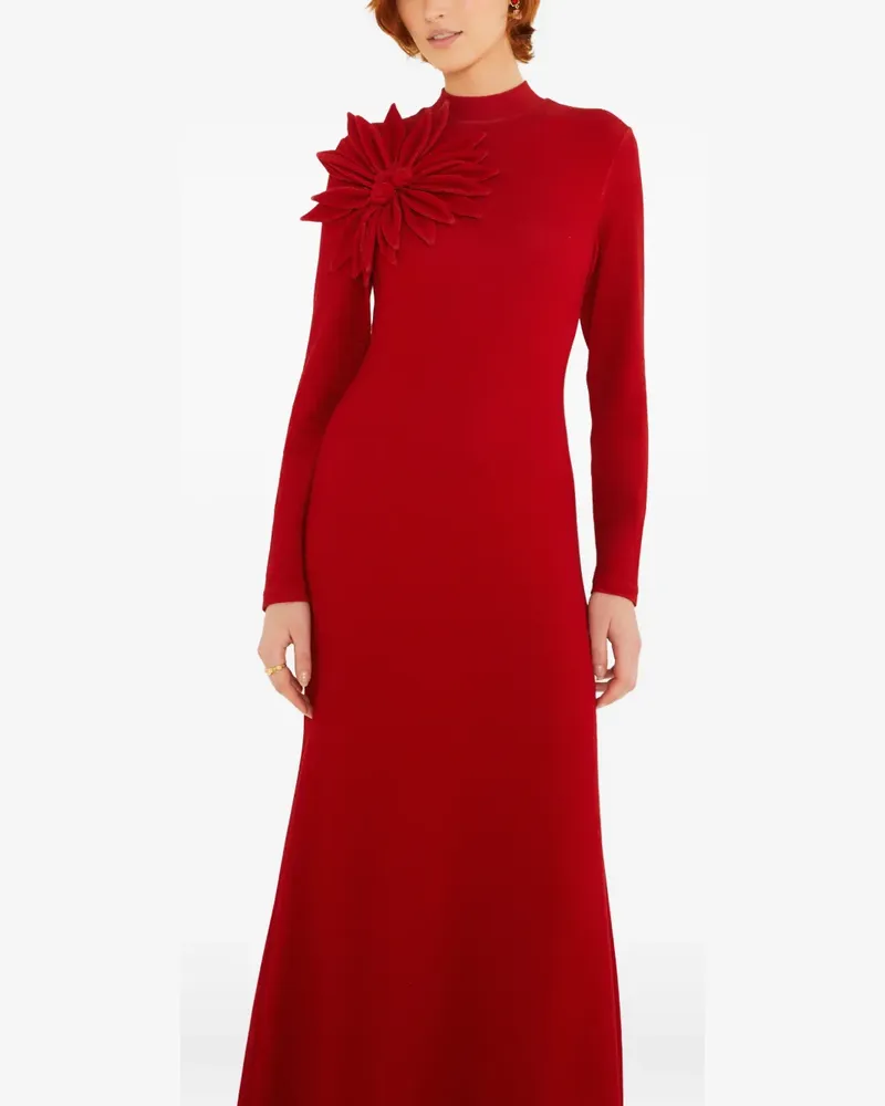FARM Rio long-sleeve flowe maxi dress - Rot Rot