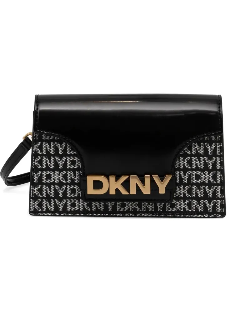 DKNY logo-plaque satchel bag - Schwarz Schwarz