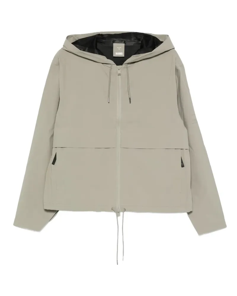 RAINS hooded zip-fastening jacket - Grün Grün