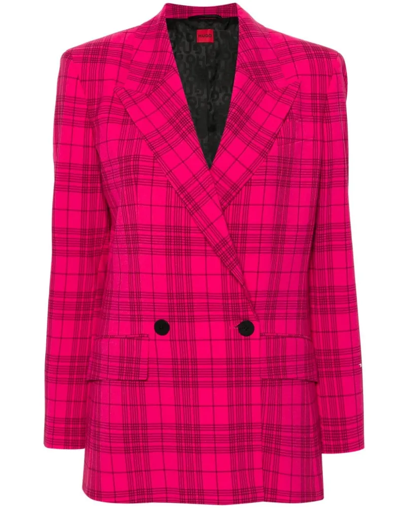 HUGO BOSS Karierte Jacke - Rosa Rosa