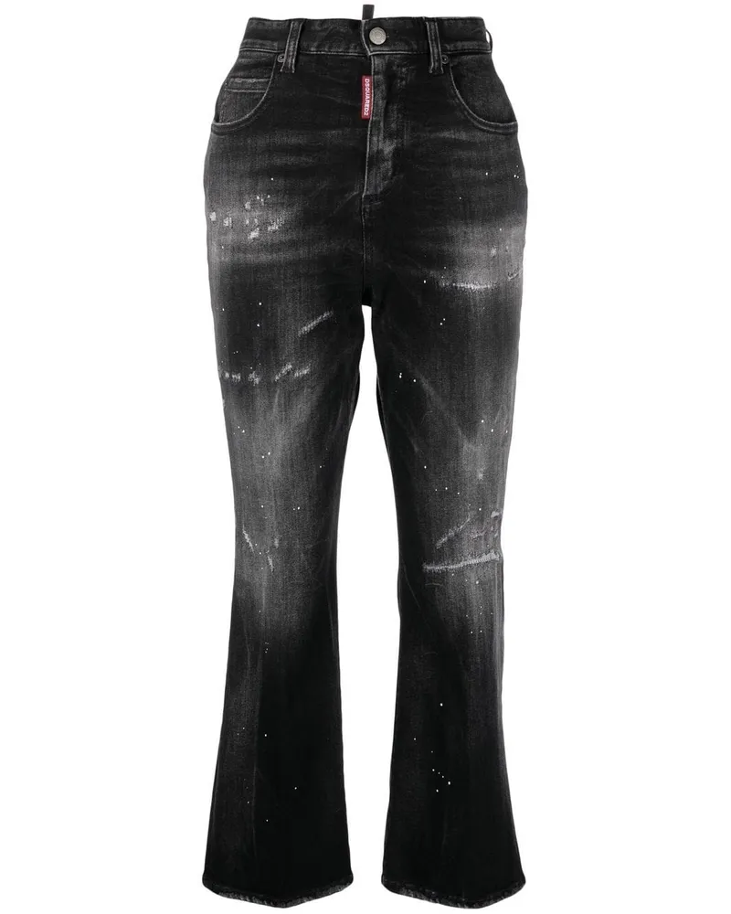 Dsquared2 Schlagjeans in Distressed-Optik - Schwarz Schwarz