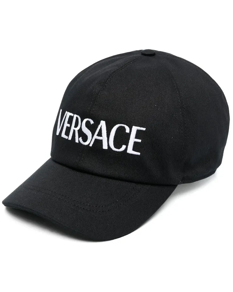 Versace Baseballkappe mit Logo-Stickerei - Schwarz Schwarz
