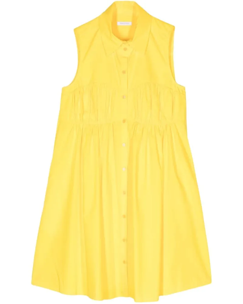 Patrizia Pepe Ausgestelltes Popelinekleid - Gelb Gelb