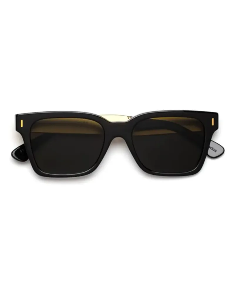 RETROSUPERFUTURE America Francis Sonnenbrille mit eckigem Gestell - Schwarz Schwarz