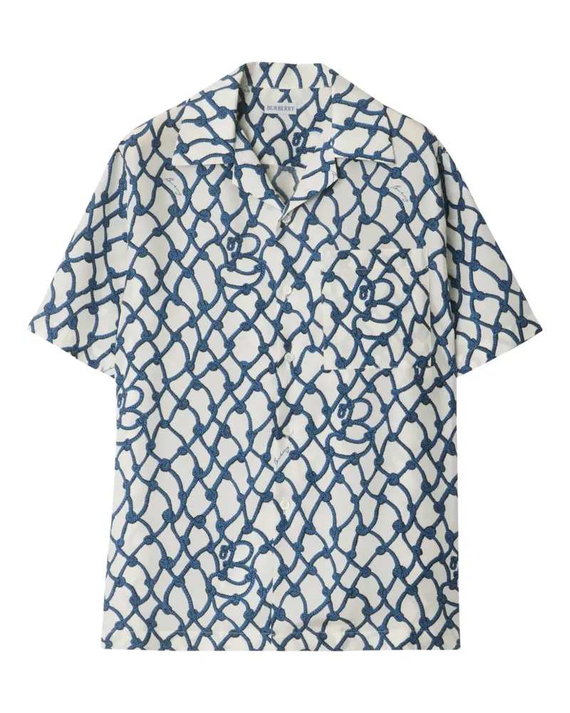 Burberry Hemd mit Knoten-Print - Weiß Weiß