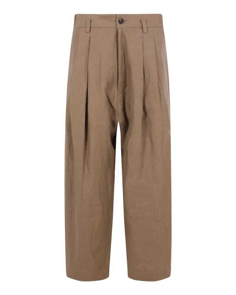 Ziggy Chen Hose mit Bundfalten - Nude Nude